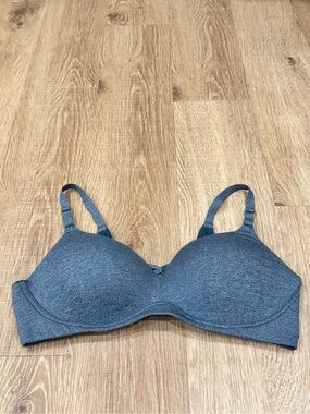 Torrid 42D Wire-Free T-Shirt Bra Blue Heather Lightly Lined Everyday Comfort